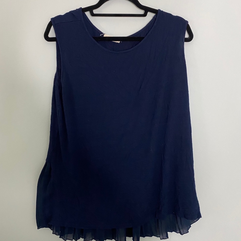 Stunning Back Navy Top